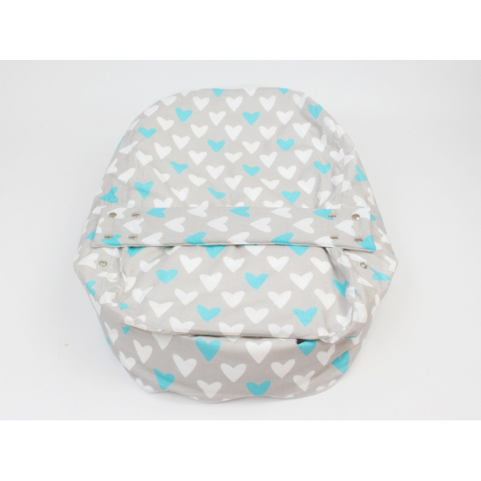 Náhradní potah na pelíšek pro miminko SRDCE MODRÉ 100% bavlna