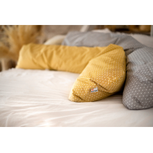 Polohovací polštář Matýsek květ žlutý, květ šedý