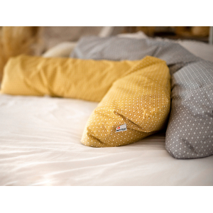 Polohovací polštář šedý květ, žlutý květ