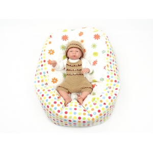 Pelíšek pro miminka, kojenecký relaxační polštář LOUKA oranžová 1