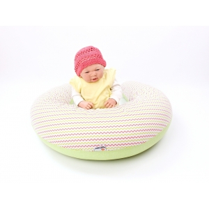 Relaxační a kojicí polštář Maxi, vlnky zelené