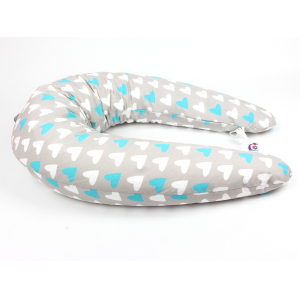 Kojicí polštář Standard SRDCE MODRÉ 100% bavlna