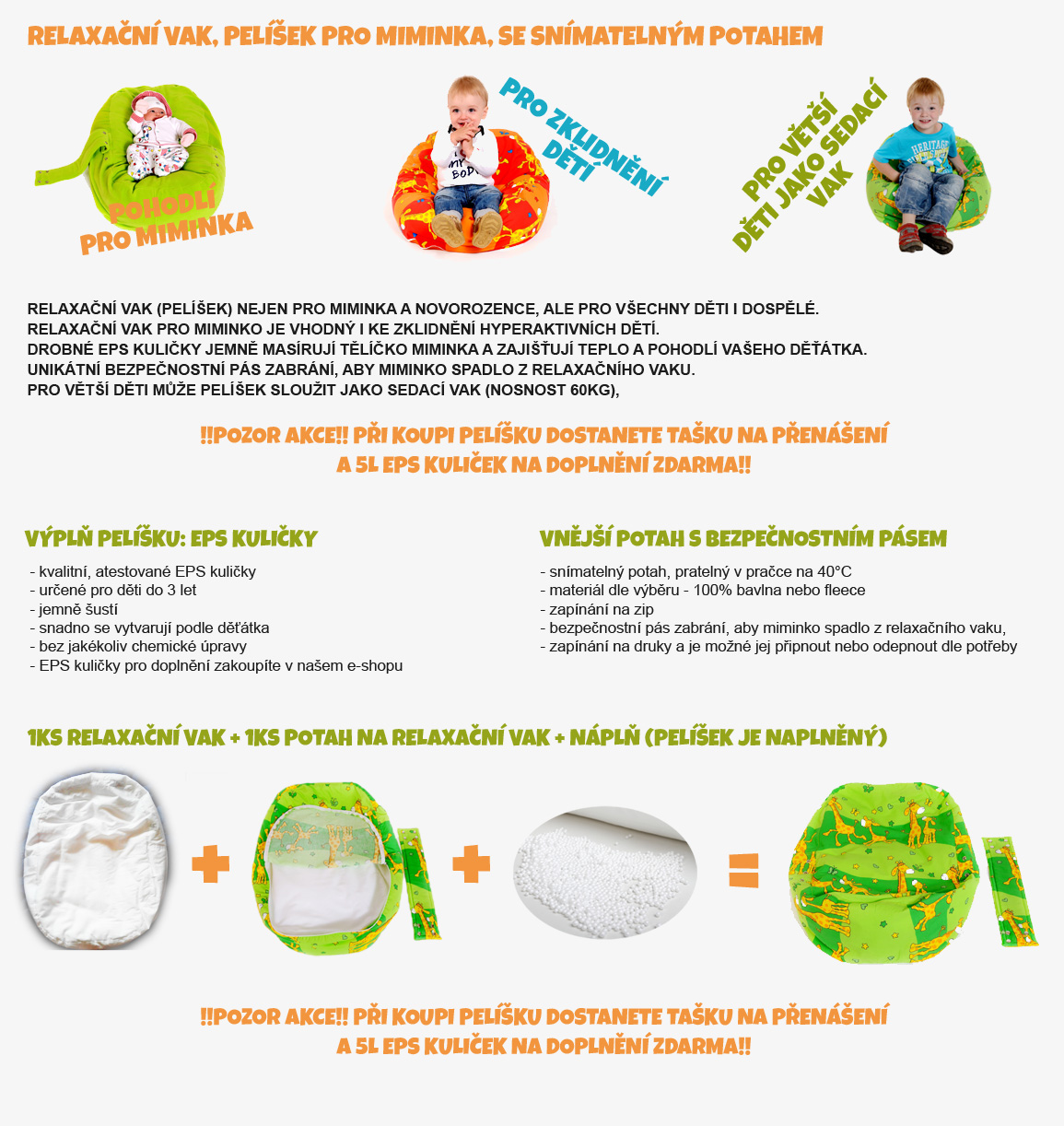 Pelíšek pro miminko, relaxační polštář VLNKY ZELENÉ